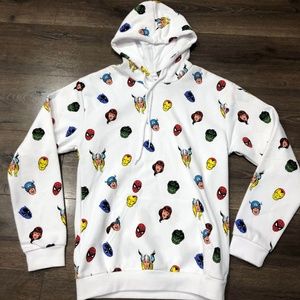 Avengers white hoodie Clearance